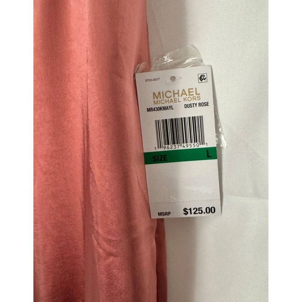 MICHAEL KORS Womens Cargo Pants Dusty Rose Satin Wide Leg Size L - Picture 4 of 4